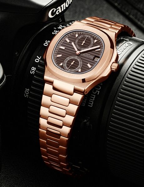 

wristwatches didun mens watches brand luxury business male military quartz digital chronograph date clock steel wristwatch 230306, Slivery;brown