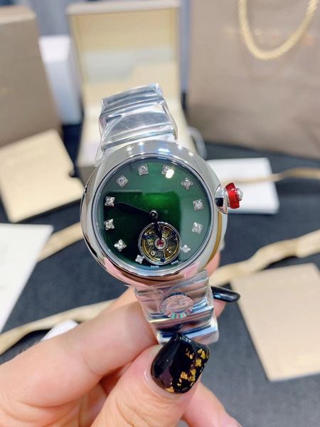 

luxury lady mechanical watches expensive watches, Slivery;brown