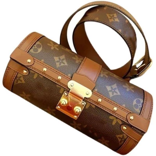 

luxury designer shoulder bag papillon trunk bag cylindrical purse chain handbags small bag louisity vuton crossbody bags for women handbag s, Red;black