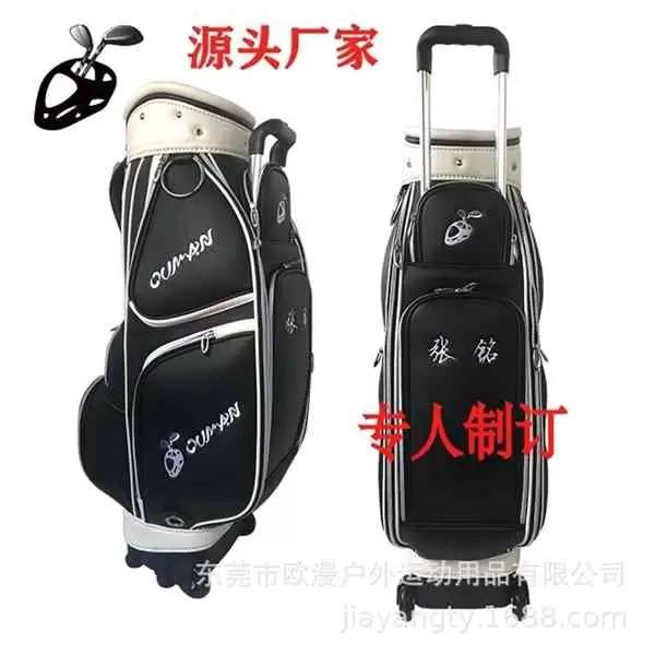 

professional men's golf club with tug convenient travel bag, Black;red