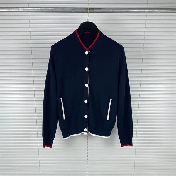 

women's jackets fashion highend brand original stripes design women luxury wool famous baseball jerseys 230306, Black;brown