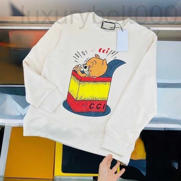 

men's hoodies & sweatshirts designer mens sweaters casual for women men classical shirts round neck terry hoodie with bears patters pu, Black