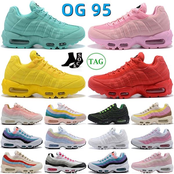 

2023 og 95 designer running shoes triple pink white gradient 95s red next nature rise unity ghost pastel yellow wmns cork suede aqua cork pi