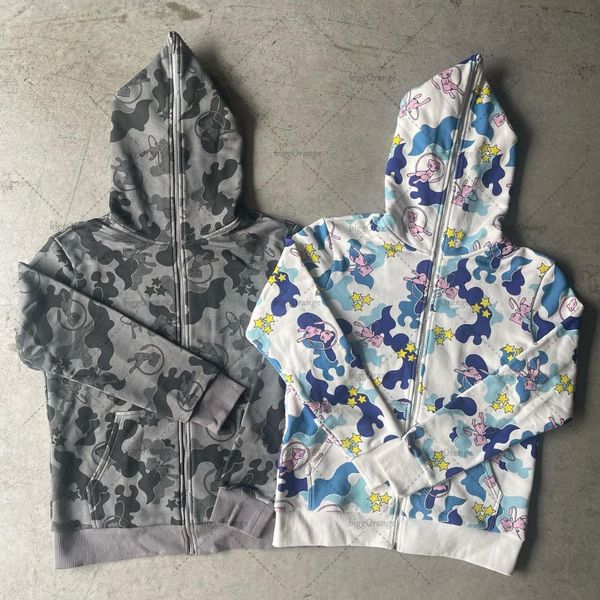 

women's hoodies sweatshirts american high street anime print super dalian hoodie for women y2k harajuku zipper hoodie couple loose swea, Black