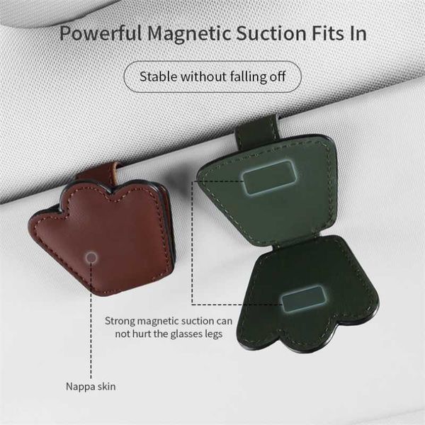 

new automotive leather sunglasses frame suv organizer creative portable glasses box sunshade clip multi-function automotive interior accesso
