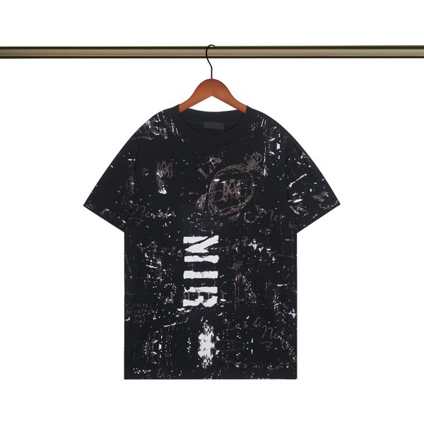 

2023 designers t-shirt streetwear t shirts mens womens luxurys fashion letter pattern print tshirts summer short sleeved tshirt loose tees p, White;black