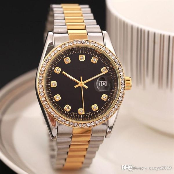 

2017 new man military watch stainless steel luxury casual wristwatch steel quartz watches clock male brand watch a9271m, Slivery;brown