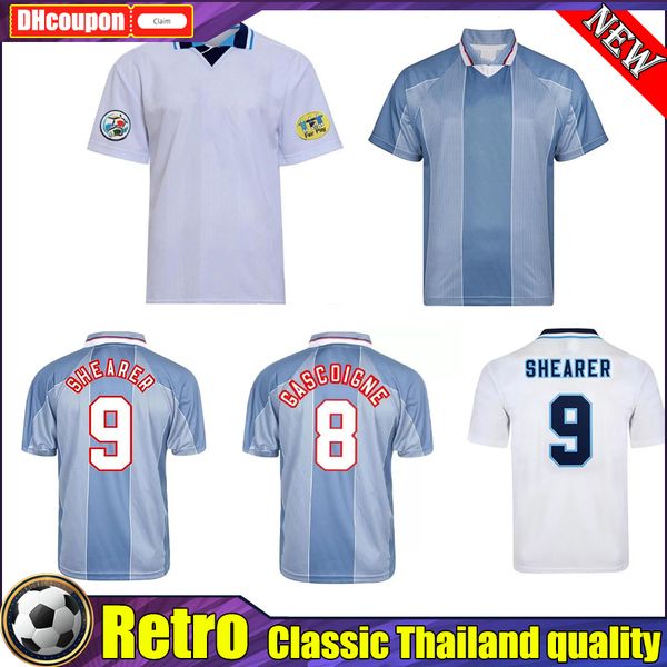 

1995 1996 1997 1998 beckham retro soccer jerseys shearer gascoigne scholes owen fowler mcmanaman redknapp thai quality vintage camisetas de, Black;yellow