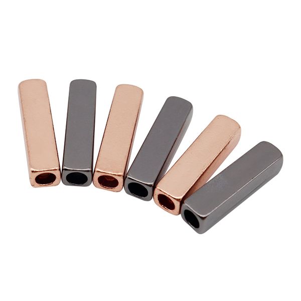 

4pcs/set diy manual side screw fixing shoelaces tip gun black and rose gold two-tone mirror shoelaces tip 25mm*5mm shoelaces tip, White;pink
