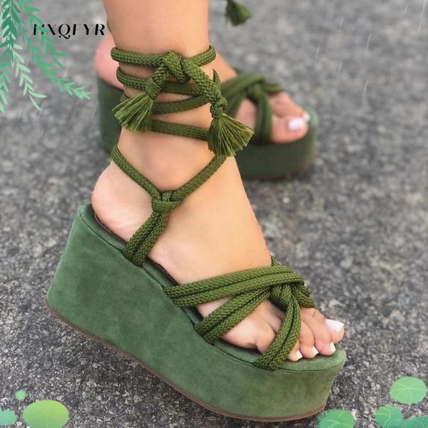 

sandals sandals women summer fashion women's sandals women's wedge sandals cross straps casual women's shoes women's hig, Black