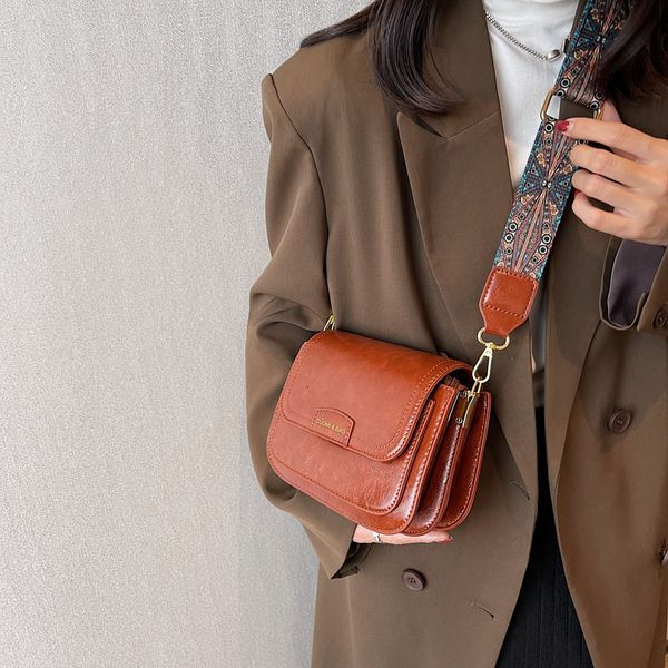 

shopping bags style winter vintage flap lock classic women casual leather shoulder clutch crossbody bag handbag messenger 230306
