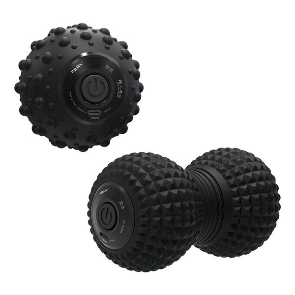 

fitrx vibrating massage ball and roller set for fitness and recovery