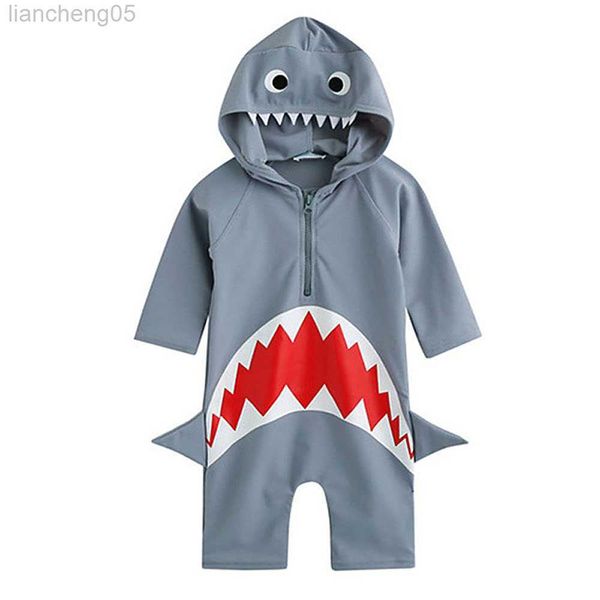 

one-pieces boy one piece suit swimwear 2-7 year children cool cartoon swimsuit 2023 baby cute beachwear bathing suit kid surfsuit w0310, Black