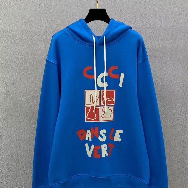 

2023 designer bunny men women hoodie oversized rabbit hooded sweater loose dans le veryt hoodie trendy clothes sweatshirt, Black