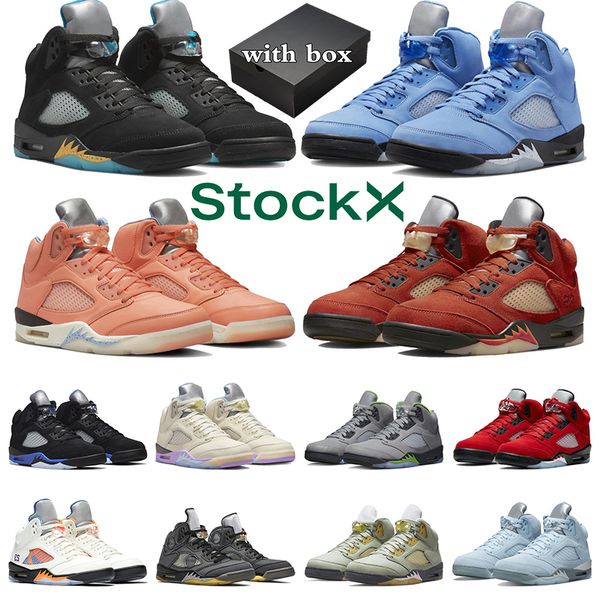 

j5 with box 5 men basketball shoes 5s unc aqua mars for her crimson bliss green bean blue bird jade horizon metallic sail mens trainers spor