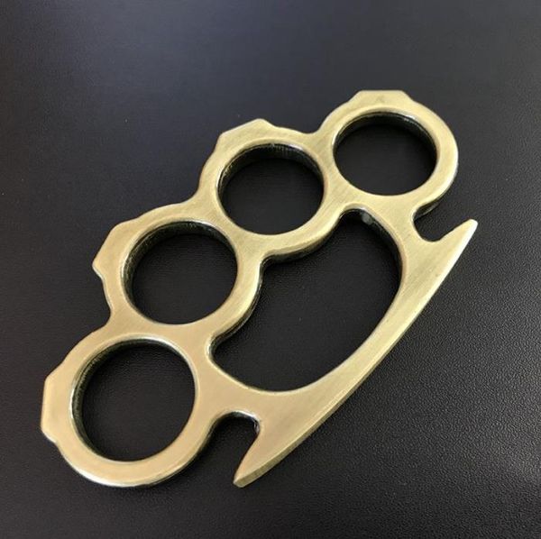 

original silver black metal knuckle duster four finger self defense equipment clasp safety men and women bracelet fitness pocket tool js6g