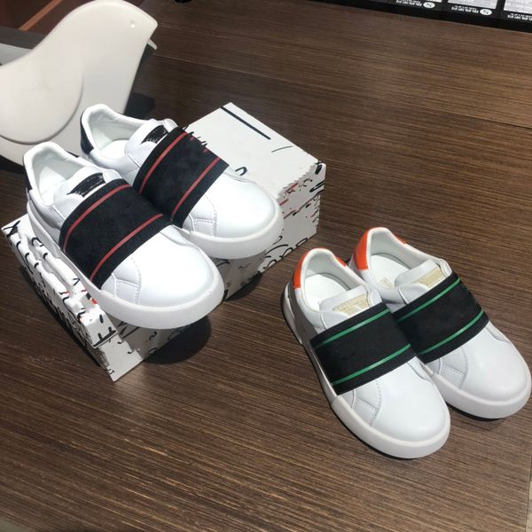 

2023 children's skateboarding shoes toddler shoes designer leisure fashion classic running shoes rubber band boys girls adolescents eas, Black