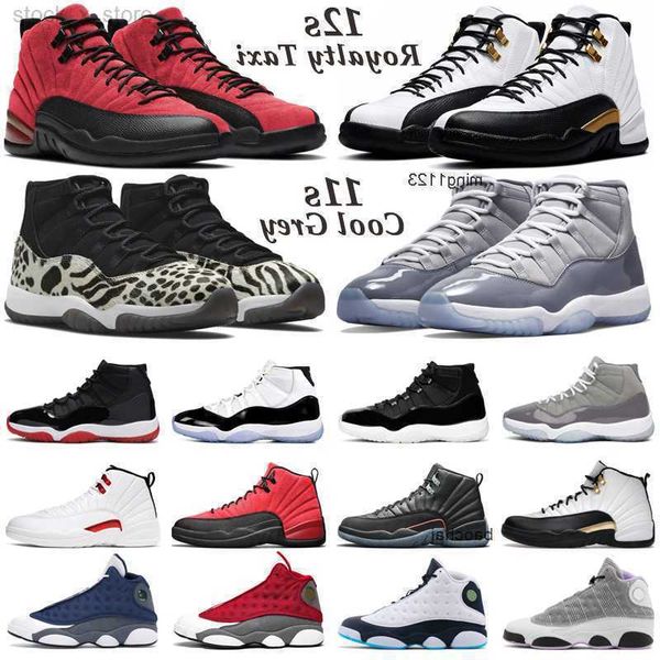 

2023 casual men 12s basketball shoes 12 royalty taxi 11s cool grey animal instinct bred 12 utility wolf grey 13s houndstooth red flint mens, Black