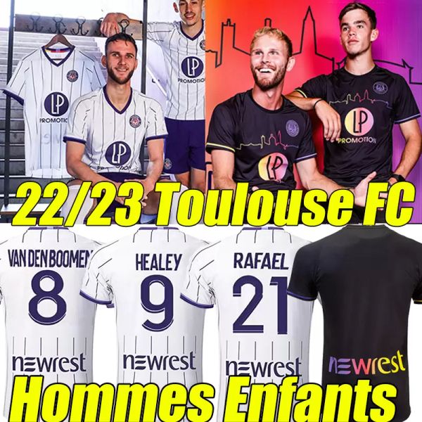 

22/23 toulouse maillot de foot soccer jerseys 2022 2023 dejaegere ado spierings diakite costa sanna healey rafael van den boomen away balck, Black;yellow