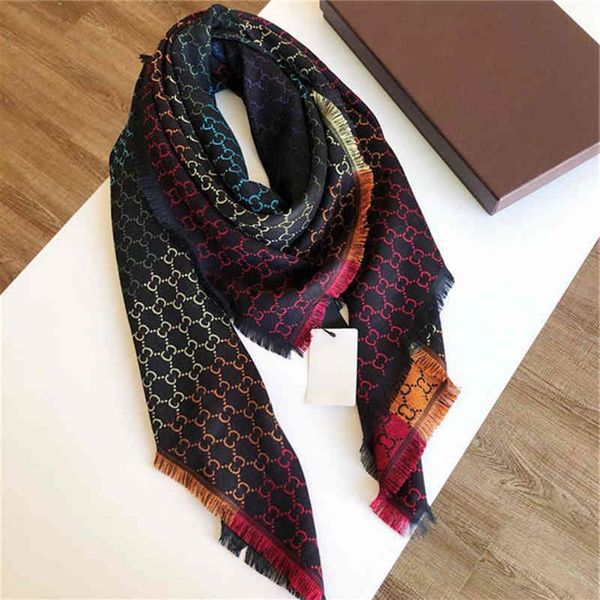 

scarf designer scarves mens womens luxury oversized color gradient classic letters check shawls scarfs 6 colors optio238z, Blue;gray
