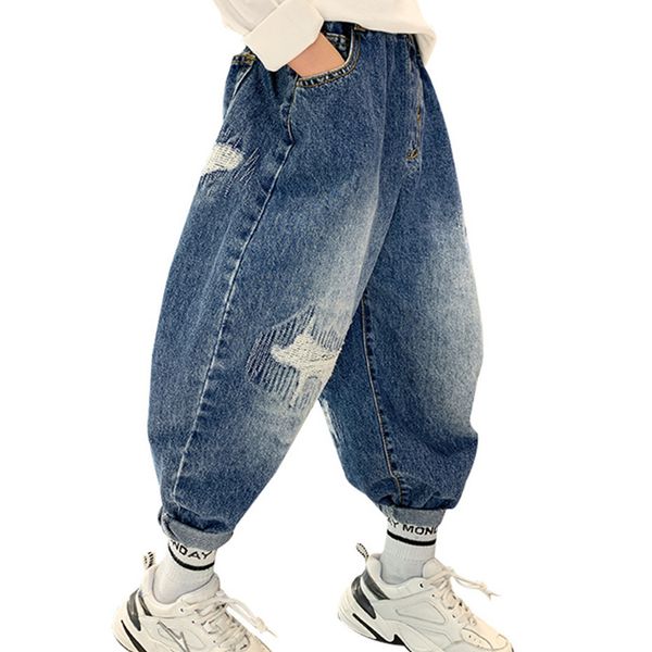

jeans jeans for boys big hole jeans kids boy spring autumn children jeans casual style clothes for boys 230306, Blue