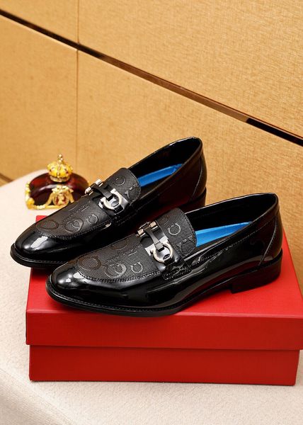 

2023 mens designer dress shoes genuine leather casual loafers male brand classic wedding party business oxfords size 38-45, Black
