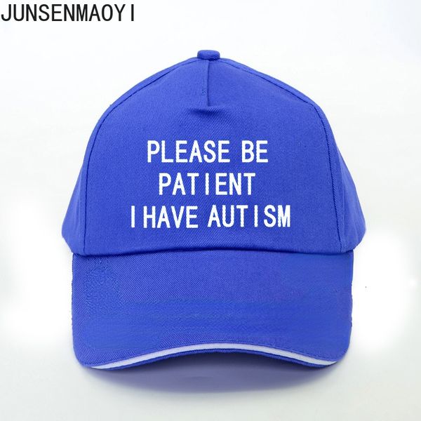 

ball caps summer men women please be patient i have autism letter trucker cap leisure outdoor baseball cap adjustable dad sunhats 230306, Blue;gray