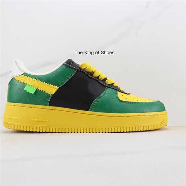 

2023 og 1saf1 skateboard airforce 1 one shoes skeleton sports sneakers white gum brooklyn black cactus jack mca off wheat mens womens design, Black;pink