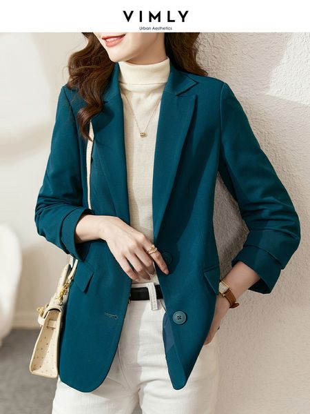 

women's suits blazers vimly elegant blazers suit spring jacket for women full sleeve solid office lady fashion business blazer clothes, White;black