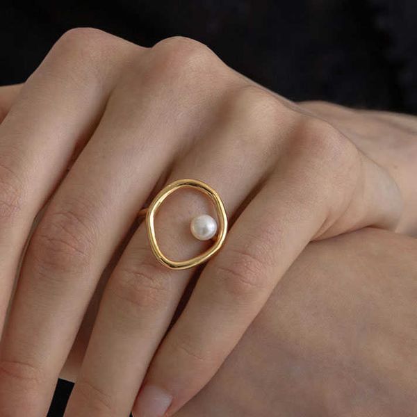 

cluster rings korean ring fashion women finger rings jewelry cool charms brand design ladies popular ring girls gift l230306, Golden;silver
