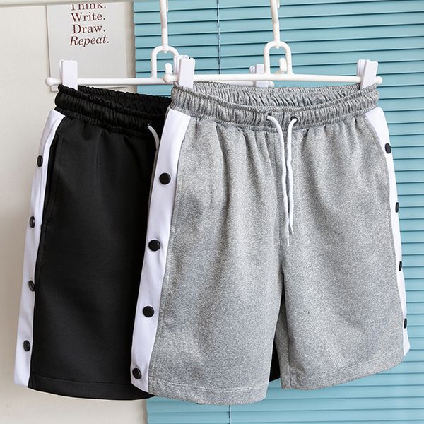 

men's shorts men casual shorts summer harajuku fashion elastic waist sweatpants fitness loose side opening beach shorts 230306, White;black