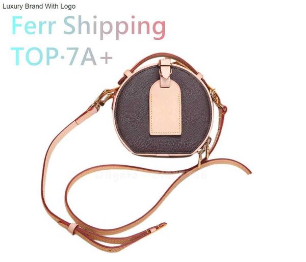 

l bag handbags designer luxury womens bag mini boite chapeau fashion round cake bag casual vintage crossbody bag letter printing leather han, Black