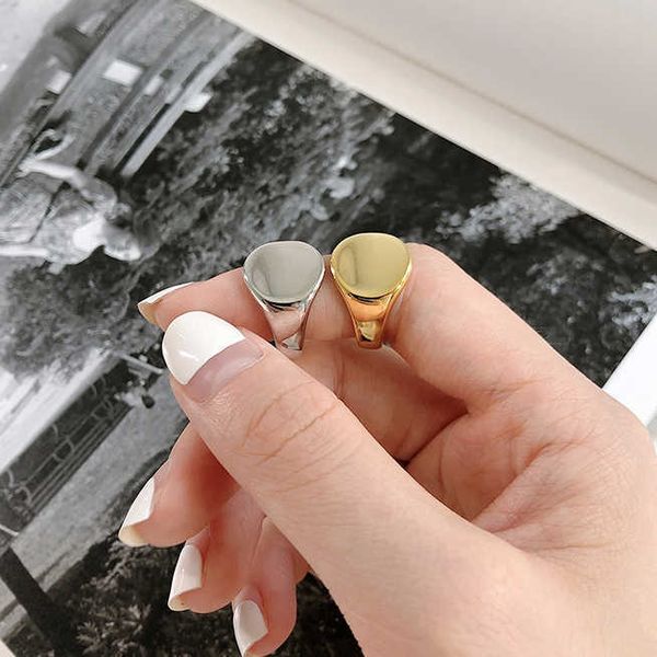 

cluster rings japan and korea finger rings for women and men gold and silver color vintage round ring opening adjustable rings jewelry l2303, Golden;silver