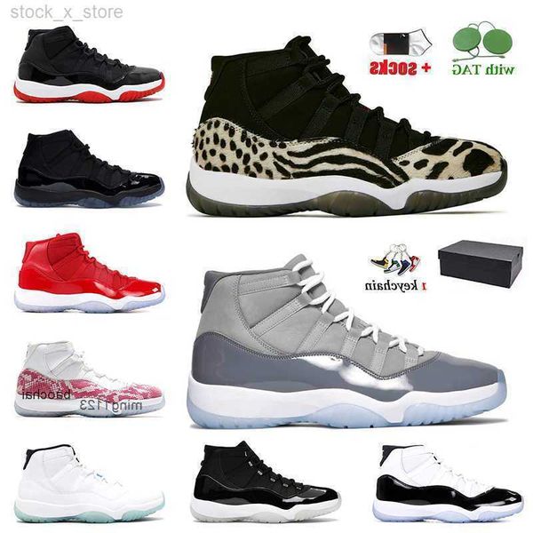 

2023 casual fashion sports basketball shoes women mens jumpman 11 animal instinct cool grey 11s jubilee 25th anniversary low citrus unc 1an4, Black