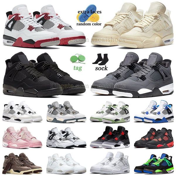 

j4 jumpman 4 basketball shoes mens big size us 13 black-cat mililtary black sail white cement oreo motorsports university blue red thunder r