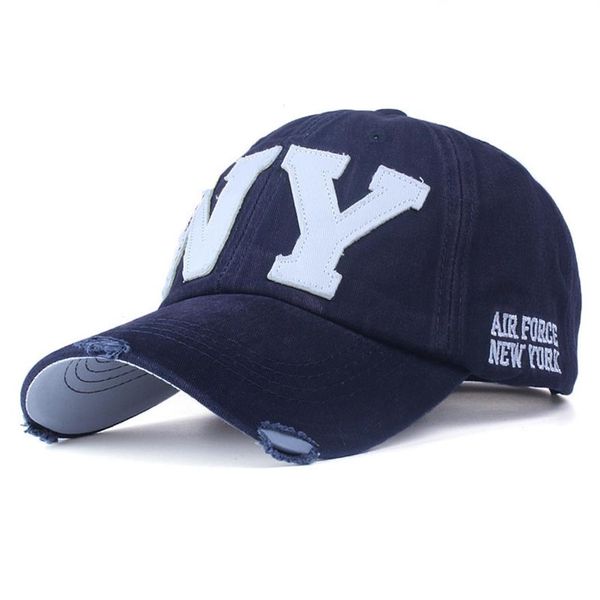 

fashion cotton baseball cap snapback hat for men women sun hat bone gorras ny embroidery spring cap whole240q, Blue;gray