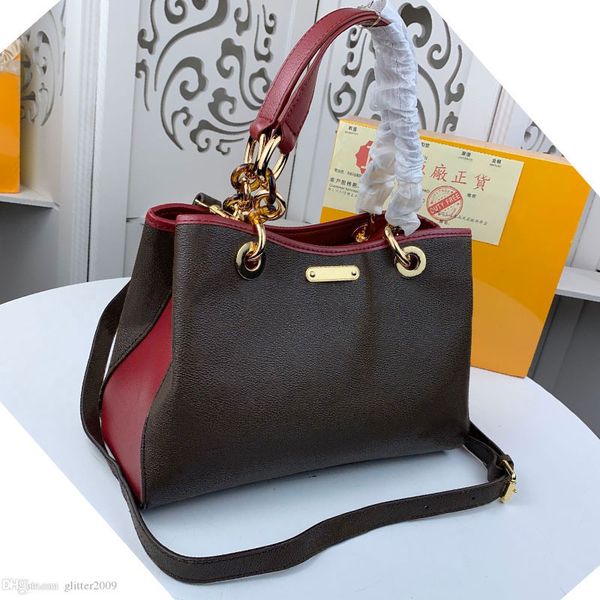 

fashion women shoulder bags genuine leather designer imitation luxury brown flower handbags lady tote millionaire handbag