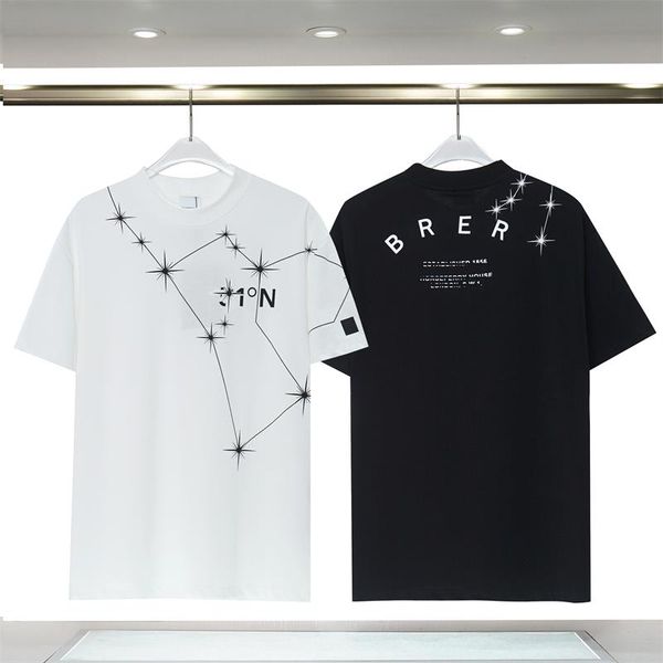 

high-quality luxury designer tide brand spring and summer star lines black and white letter pattern printed leggings short sleeve t-shirt me, White;black