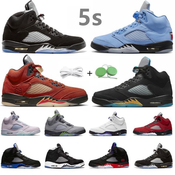 

jumpman 5 5s men basketball shoes university racer blue sail crimson bliss raging bull shattered backboard easter green bean oreo mens train