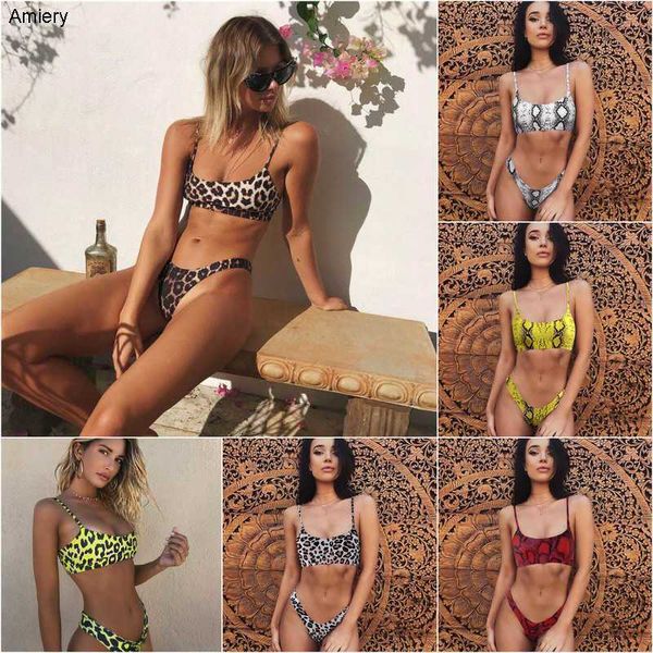 

2023 summer women's bikinis swimwear beach wears split swimsuit leopard print bikini beachwear swimwears