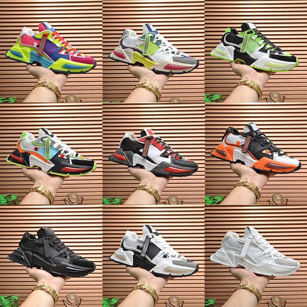 

casual shoes female male designer daymaster ns1 panel space calf leather suede dna modern reflective leather fashion coach shoes sneakers., Black