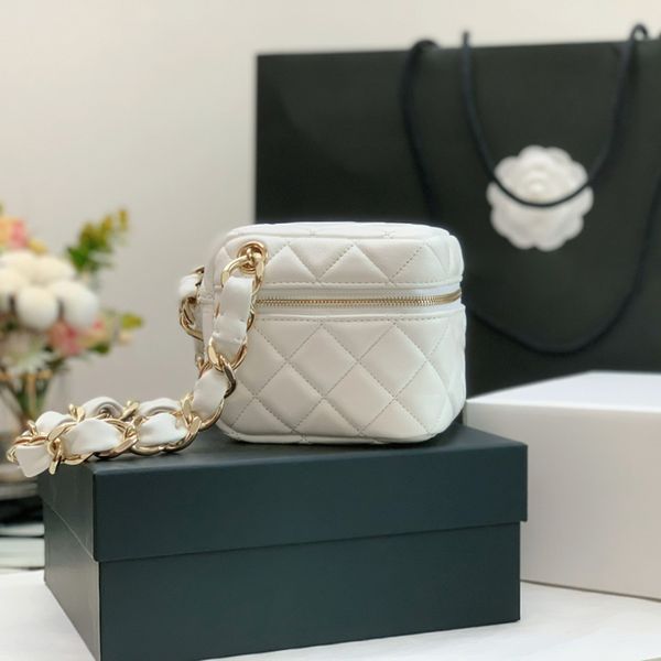 

designer mini makeup bags luxury shoulder bags 1:1 quality genuine leather crossbody bags 10cm with box mc104