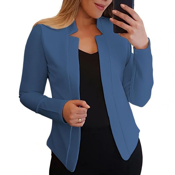 

women's suits blazers solid color slim fit women blazer jacket notched collar open stitch office lady jacket coat suit spring/autumn 23, White;black