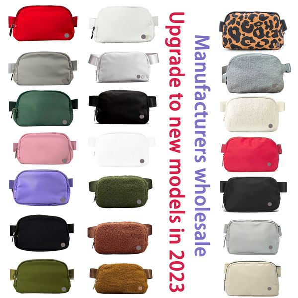 

new upgrade mirror quality fleece everywhere mens chest belt woman gym nylon yoga outdoor sport bum bag handbags vacation travel teddy fanny