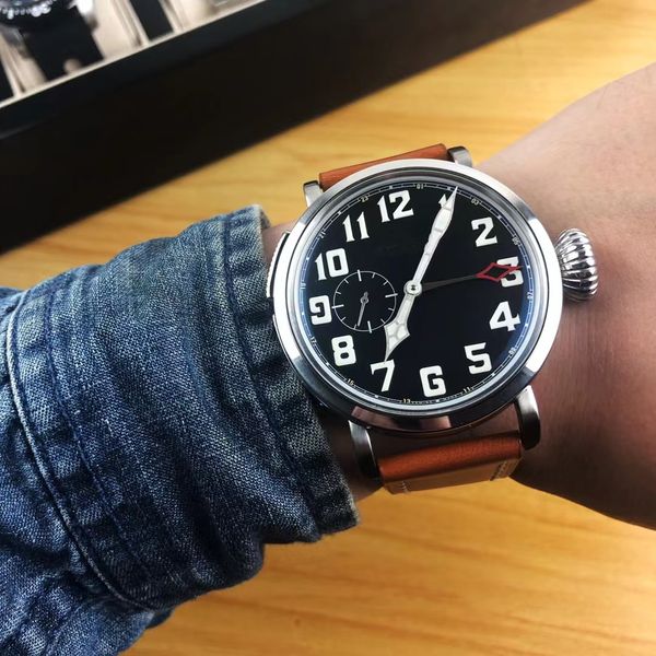 

pilot series ultra-bright automatic mechanical watch men's 47mm dialexpensive men's watches, Slivery;brown