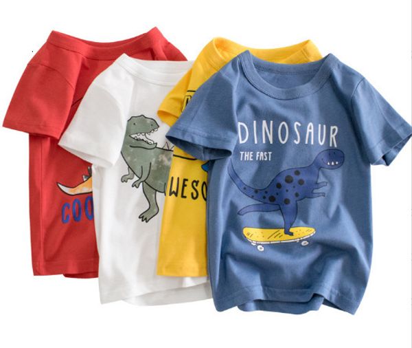 

tshirts dinosaur for boys and girls fashionable cotton cool clothes children aged 110 style summer short sleeve 230303, Blue