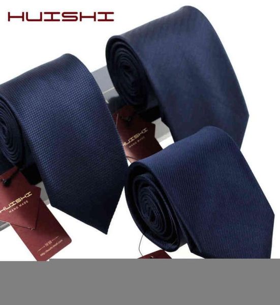 

huishi 8cm 8 styles men solid dark blue color neck tie 6cm waterproof jacquard tie daily wear tie wedding party for men l2207288529085, Blue;purple