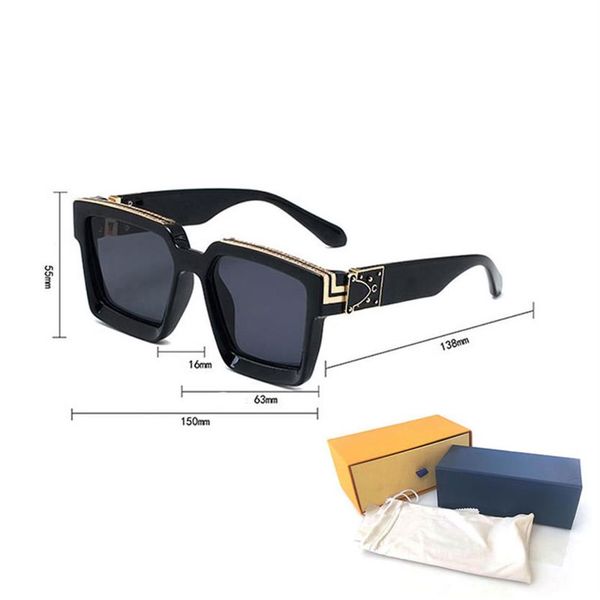 

millionaire womans sunglasses 96006 fashion mens sun glasses uv protection men designer eyeglass gradient metal hinge 2708, White;black