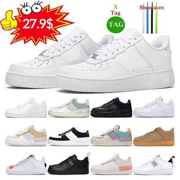 

star designer casual shoes af1 platform mens trainers for men airforce women shadow black white pistachio frost wheat with size us5.5-112023