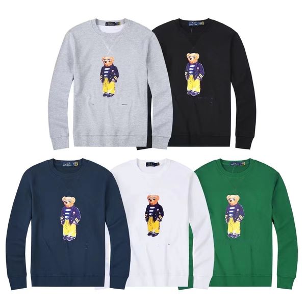 

men's bear hoodie pullover, casual long sleeve sweatshirt for men s-2xl, Black